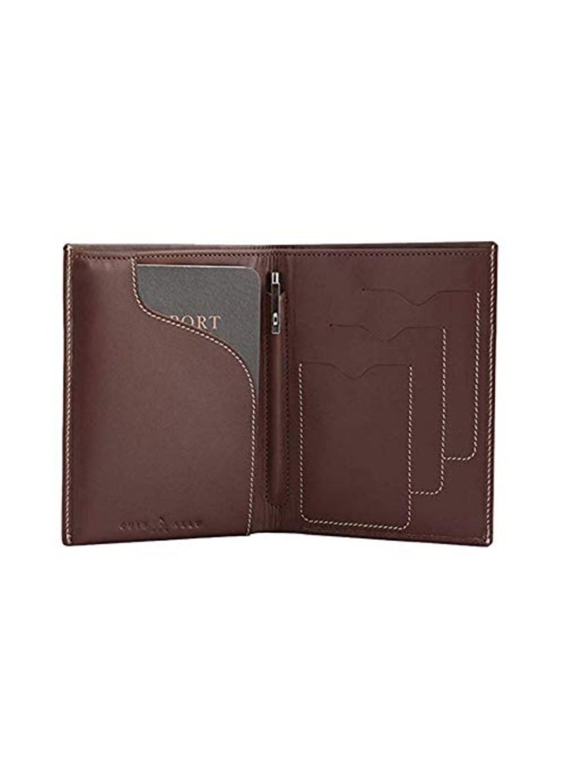 Cuir Ally Voyager Leather Wallet  Anti Lost Electronic Smart Tech (Brown)