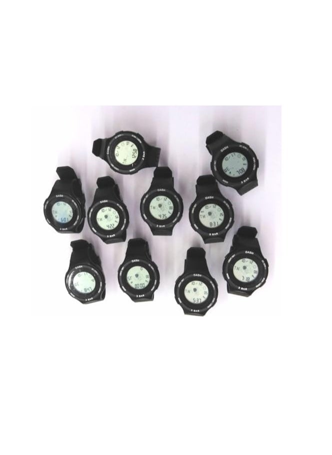 Digital Sports Watches, Assorted Colors, Set of 5