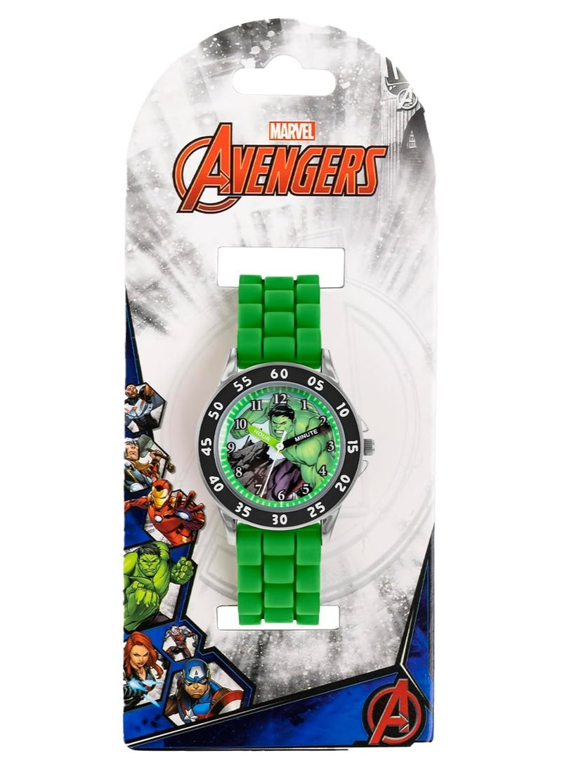 Marvel Avengers Green Silicon Strap Watch