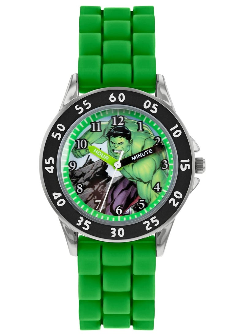 Marvel Avengers Green Silicon Strap Watch