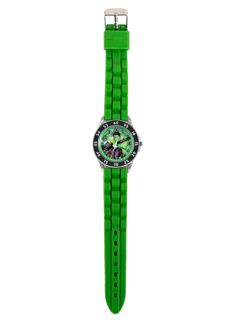 Marvel Avengers Green Silicon Strap Watch