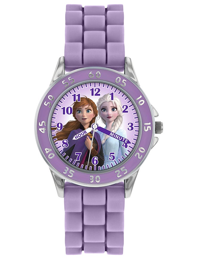 Girls Analog Round Shape Silicon Wrist Watch - FZN9505ARG - 32 Millimeter