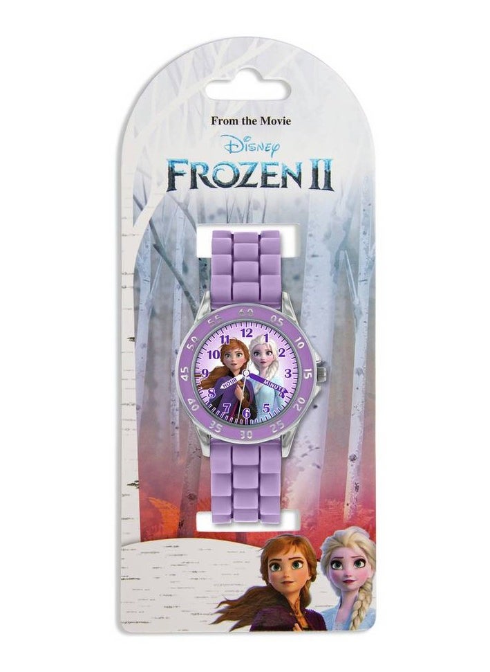 Disney Frozen 2 Purple Silicon Strap Watch For Girls