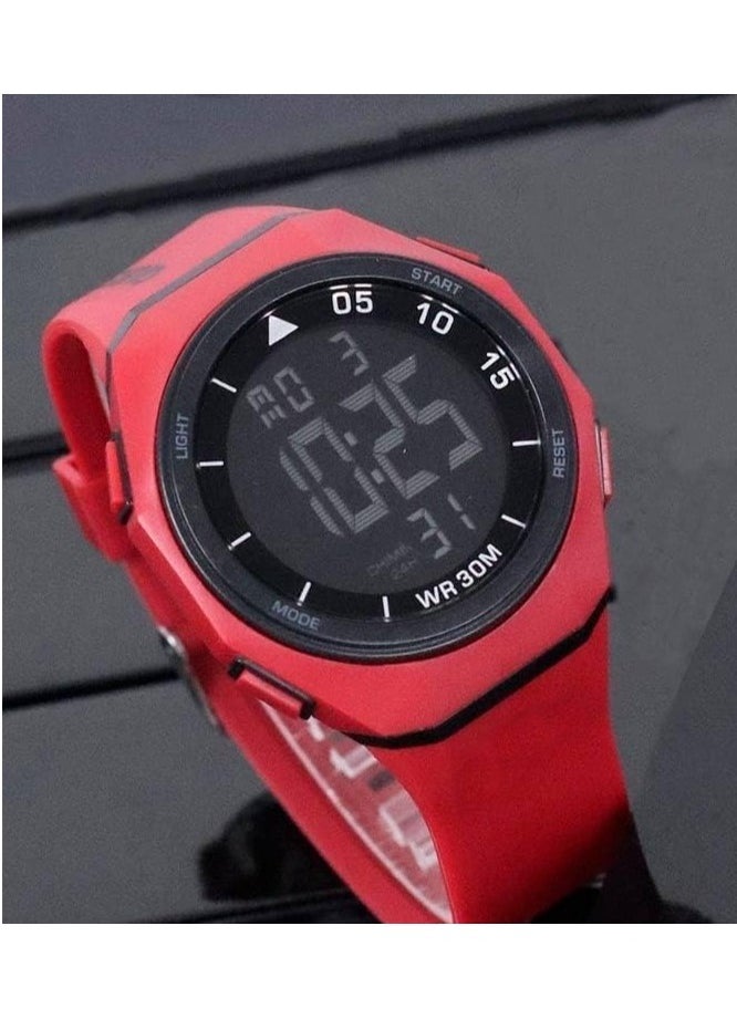 Digital Sports Watches, Assorted Colors, Set of 5