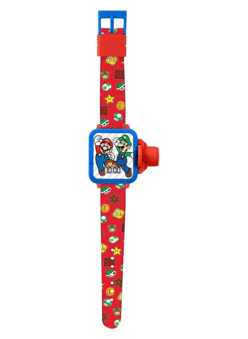 Mario Kids Red Strap Character Projection Digital Watch