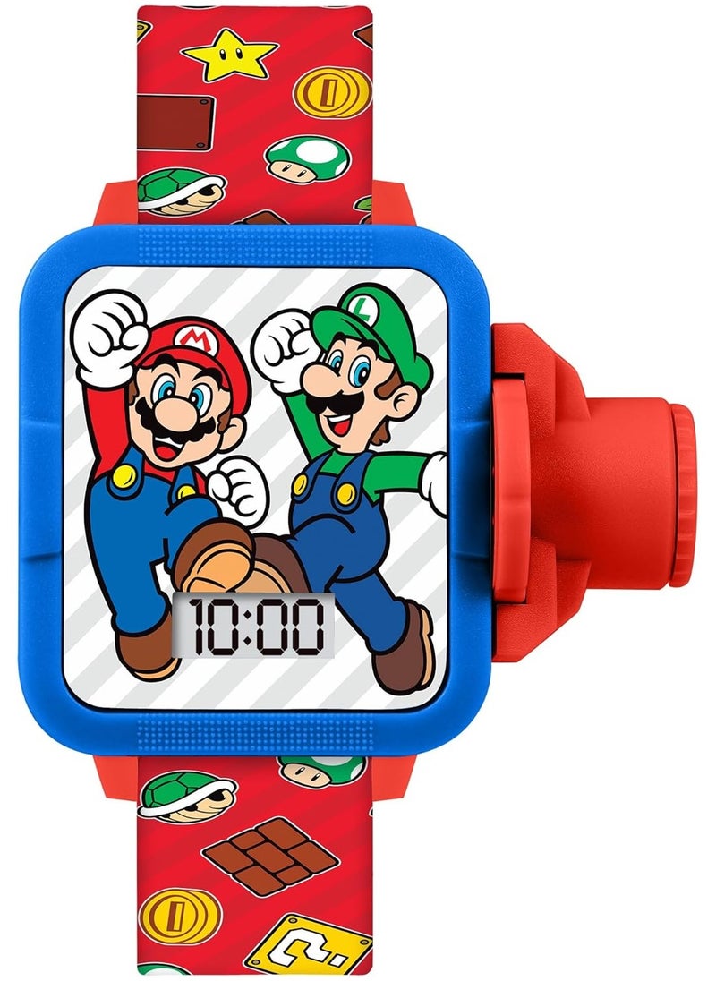 Mario Kids Red Strap Character Projection Digital Watch