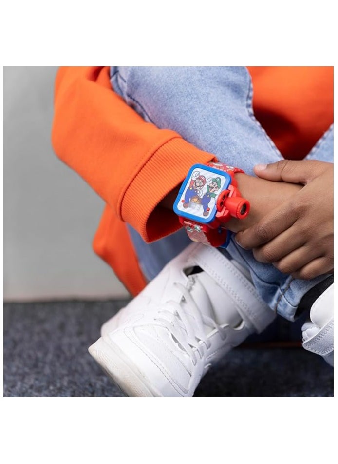 Mario Kids Red Strap Character Projection Digital Watch