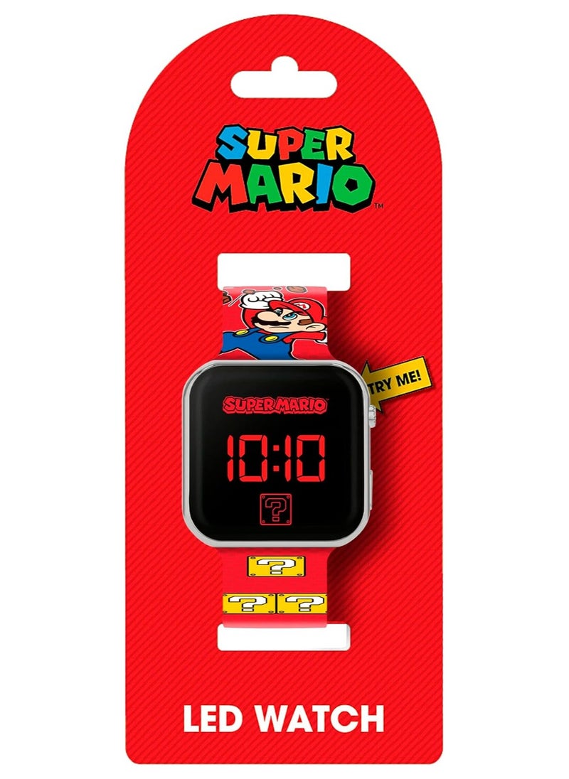 SUPER MARIO Boy's Digital Quartz Watch with Plastic Strap