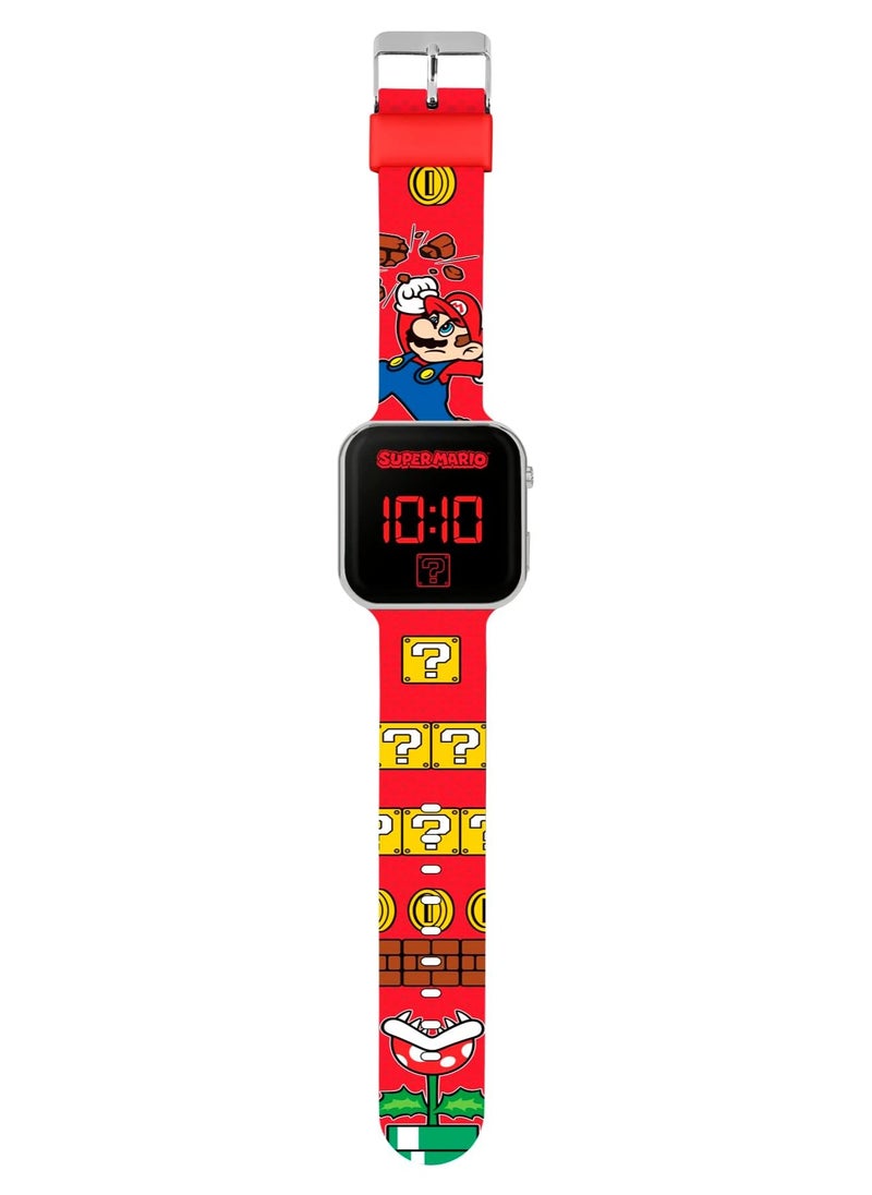 SUPER MARIO Boy's Digital Quartz Watch with Plastic Strap