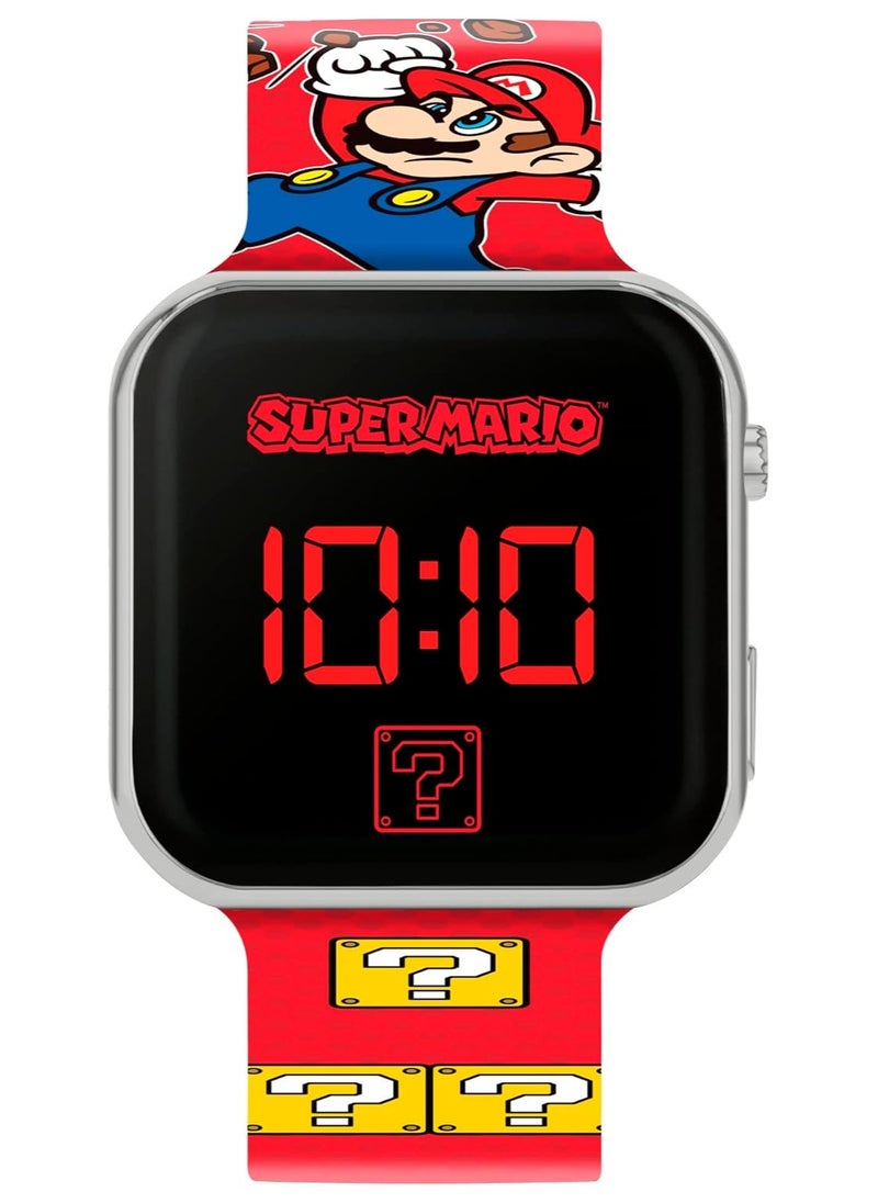 SUPER MARIO Boy's Digital Quartz Watch with Plastic Strap