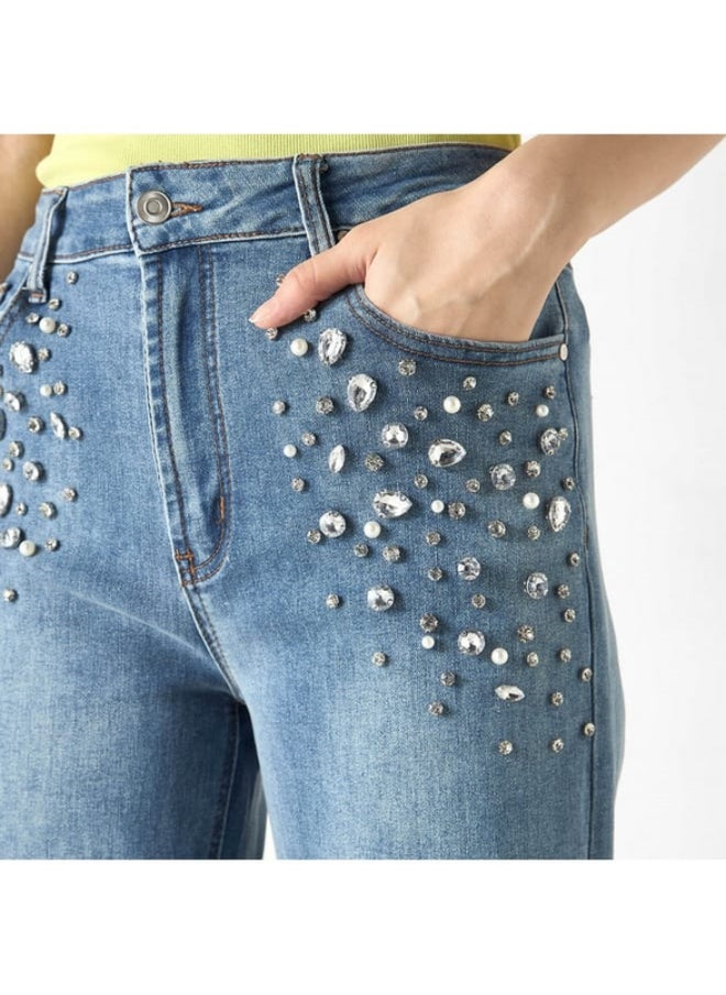 2Xtremz Embellished Wide Leg Jeans