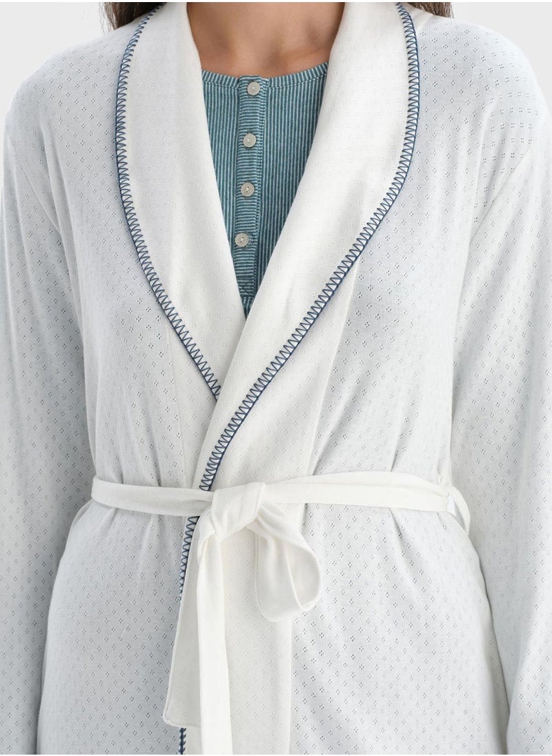 Tie Detail Robe