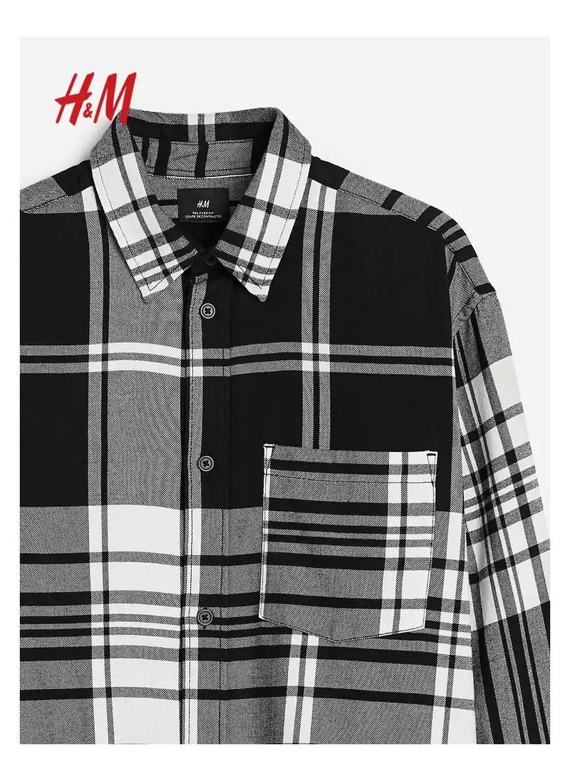 HM Autumn New Fashionable Casual Loose Long Sleeved Shirt