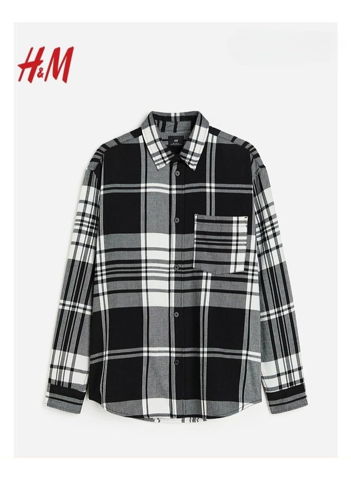 HM Autumn New Fashionable Casual Loose Long Sleeved Shirt