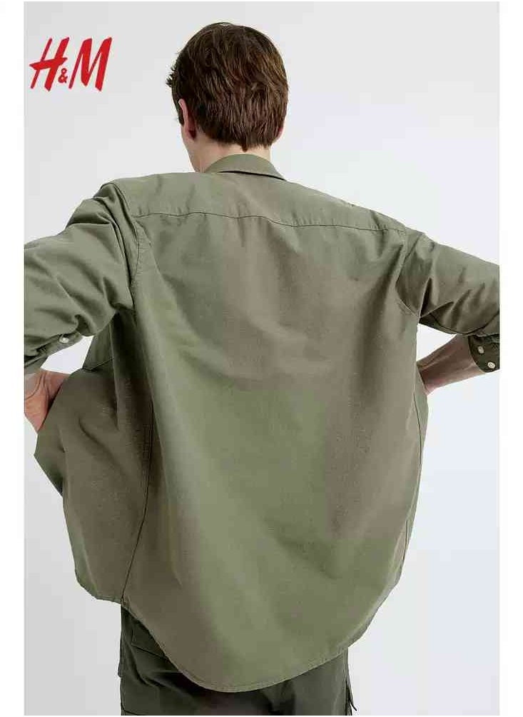 HM Autumn New Fashionable Casual Loose Long Sleeved Shirt