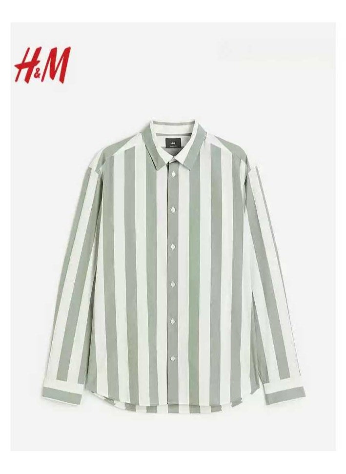 HM Autumn New Fashionable Casual Loose Long Sleeved Shirt