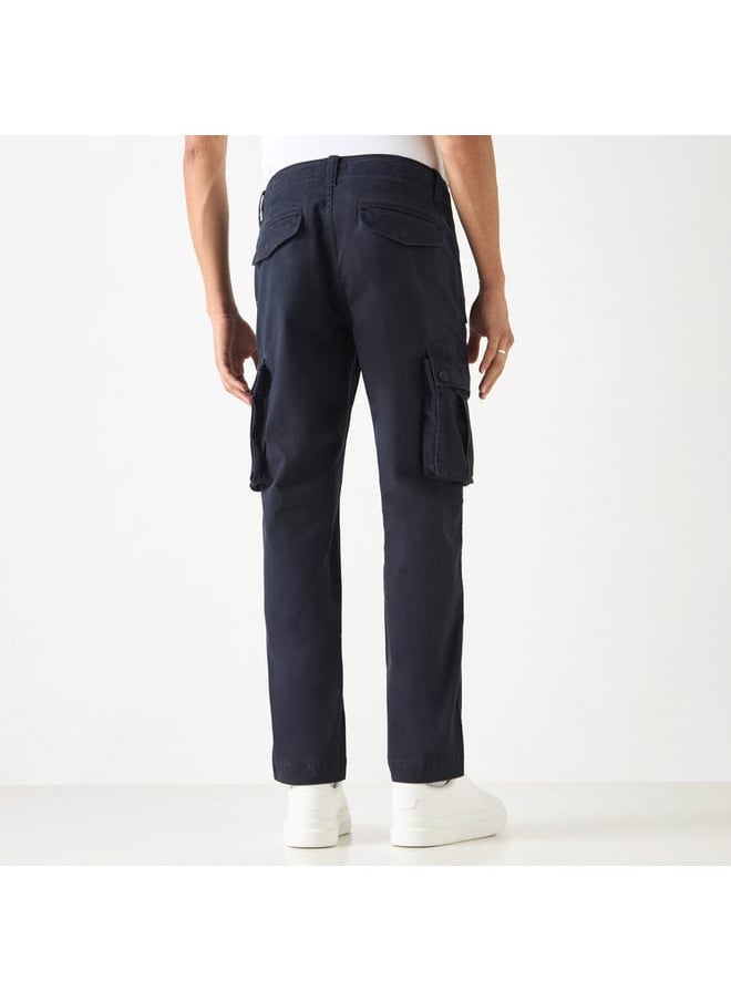 Lee Cooper Solid Relaxed Fit Cargo Pants