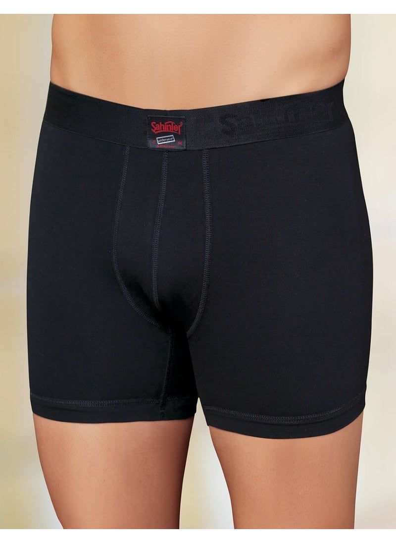 Lycra Written Bagged Boxer Black Me031