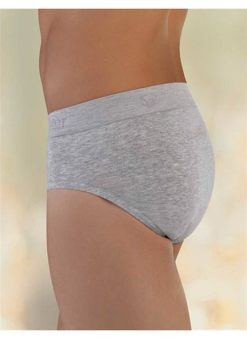 Grey Waist Elastic Printed Single Jersey Men's Slip ME063