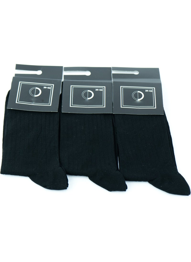 Men's Solid Color Lycra Comfortable Seamless Toe Heel and Toe Reinforced Anti-pilling Anti-lint Micron Socks 3 Pcs