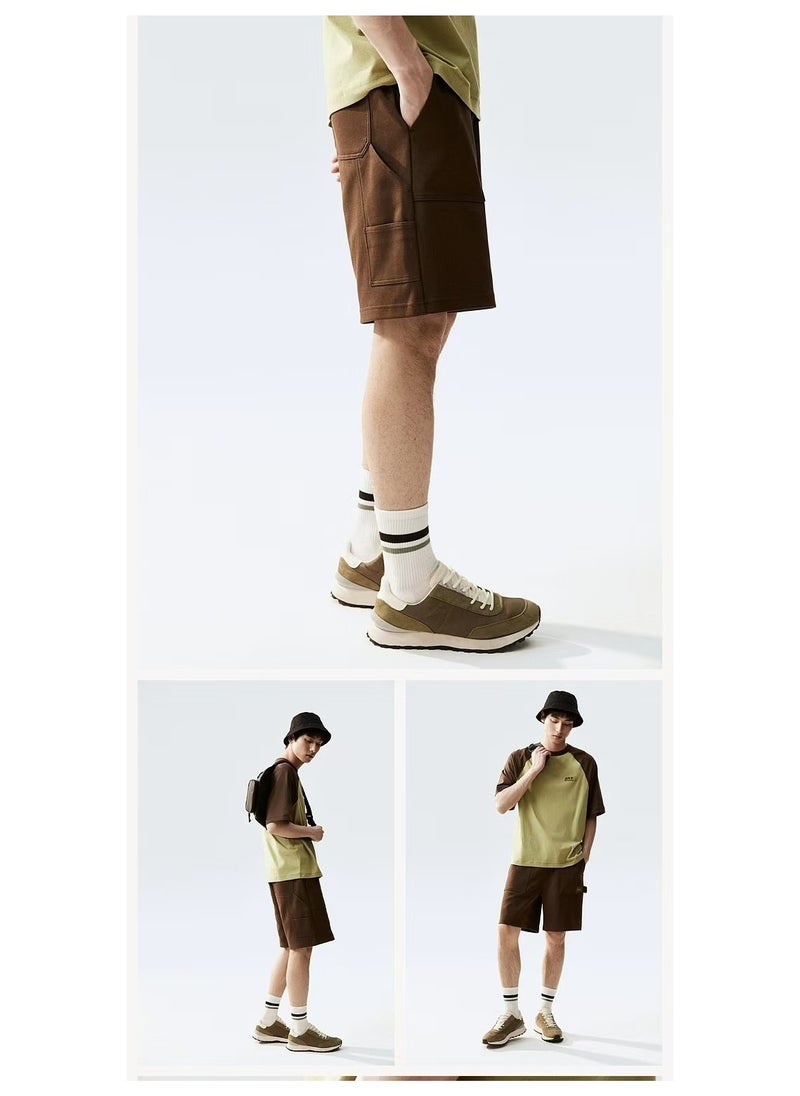 HM Summer Thin Sports Pants With Elastic Waist And Loose Straight Leg Casual Shorts