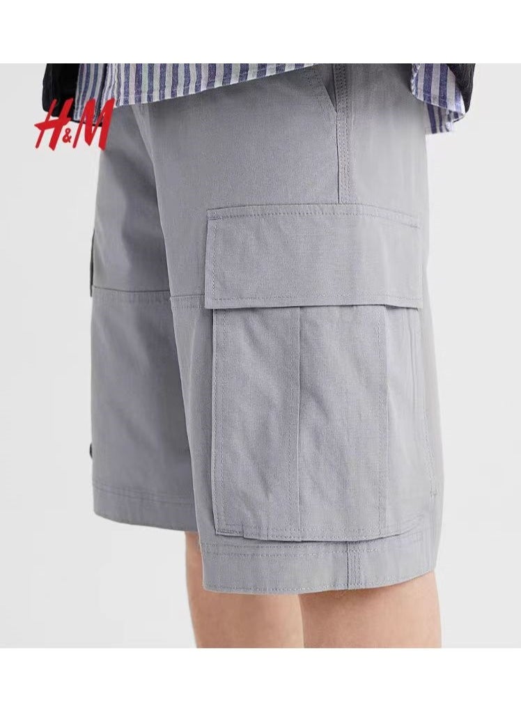 HM Fashionable Casual Simple Slim Fit Commuting Shorts With Temperament