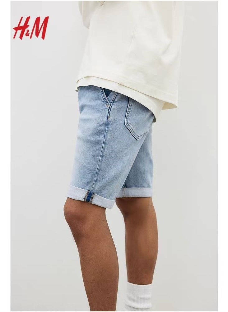 HM Summer New Slim Fit Denim Shorts