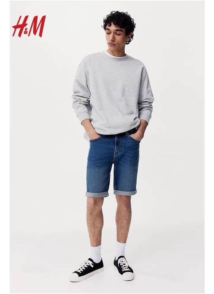 HM Summer New Slim Fit Denim Shorts