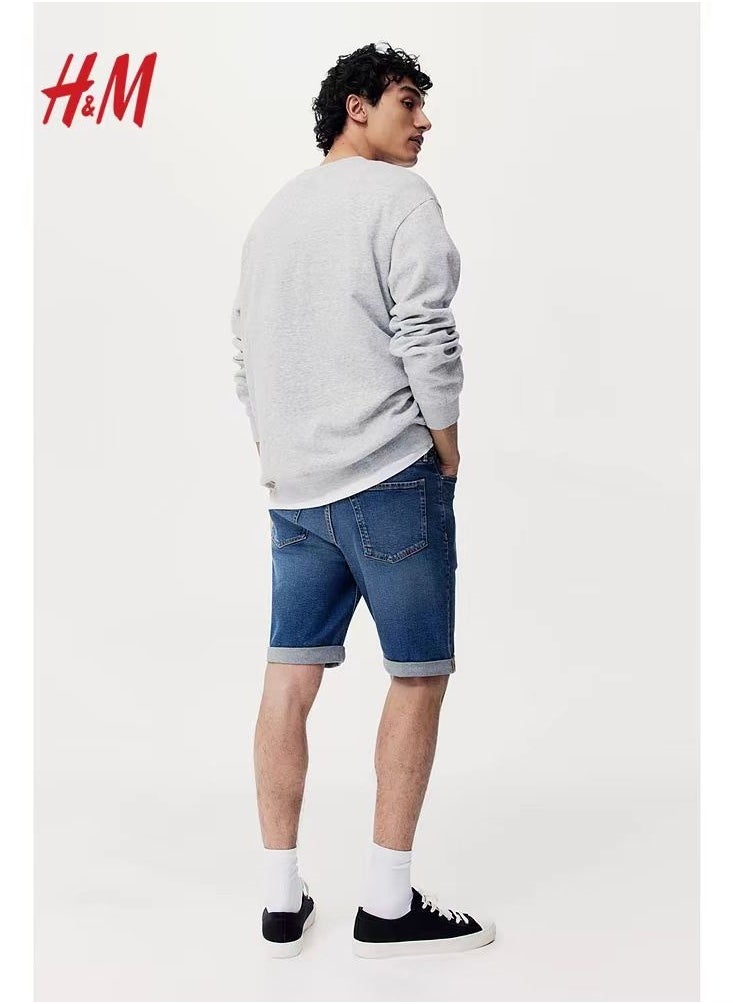 HM Summer New Slim Fit Denim Shorts