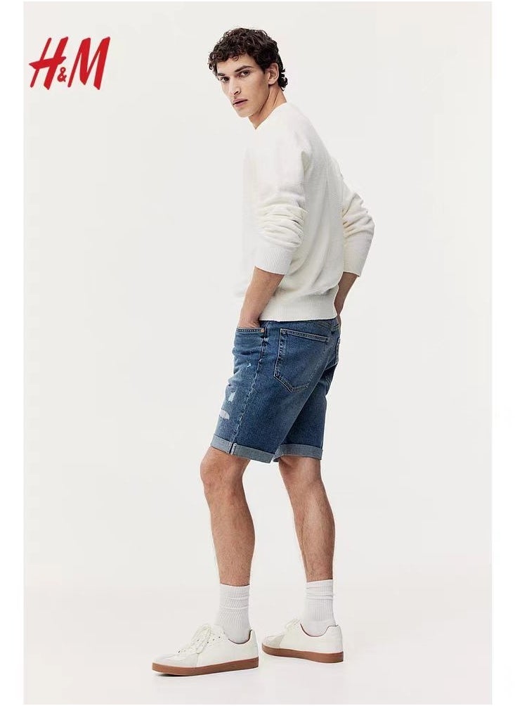 HM Summer New Slim Fit Denim Shorts