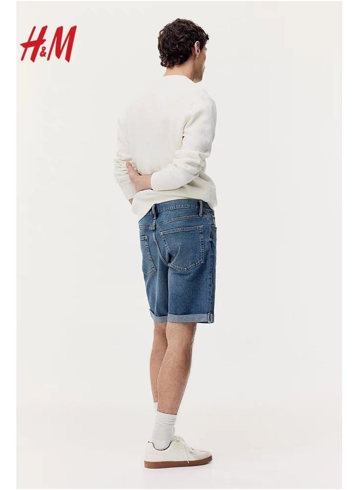 HM Summer New Slim Fit Denim Shorts