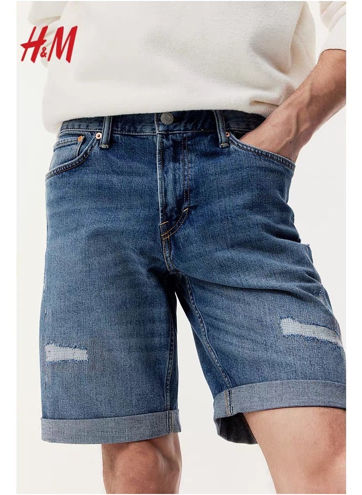 HM Summer New Slim Fit Denim Shorts