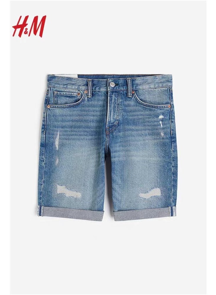 HM Summer New Slim Fit Denim Shorts