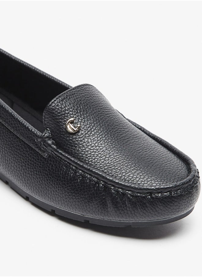 Textured Slip-On Loafers