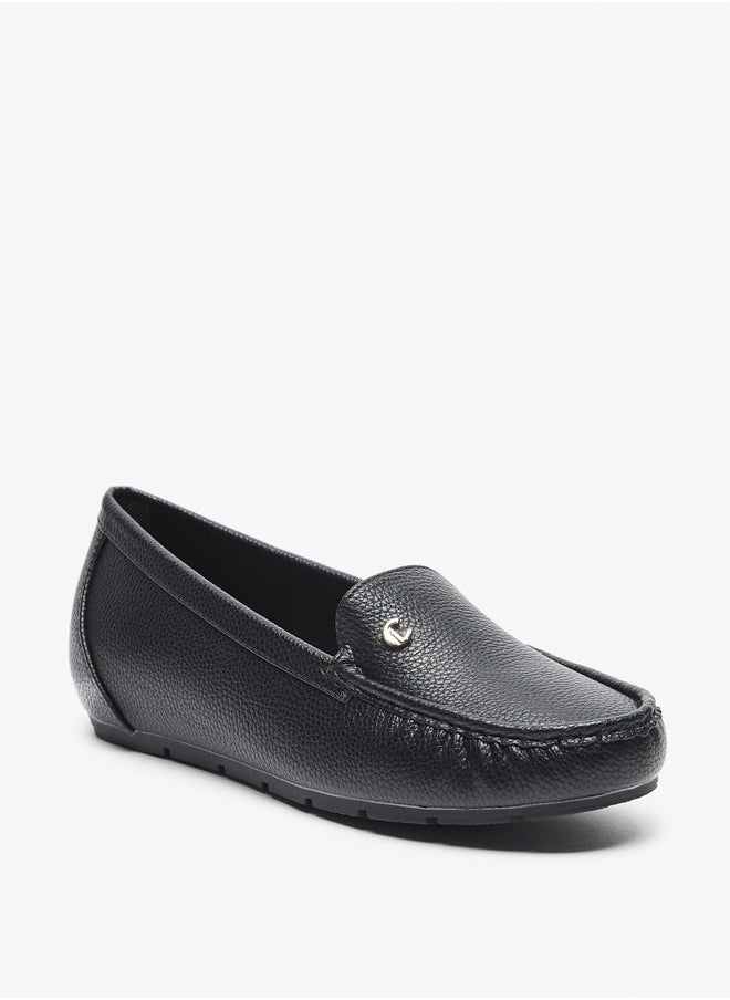 Textured Slip-On Loafers