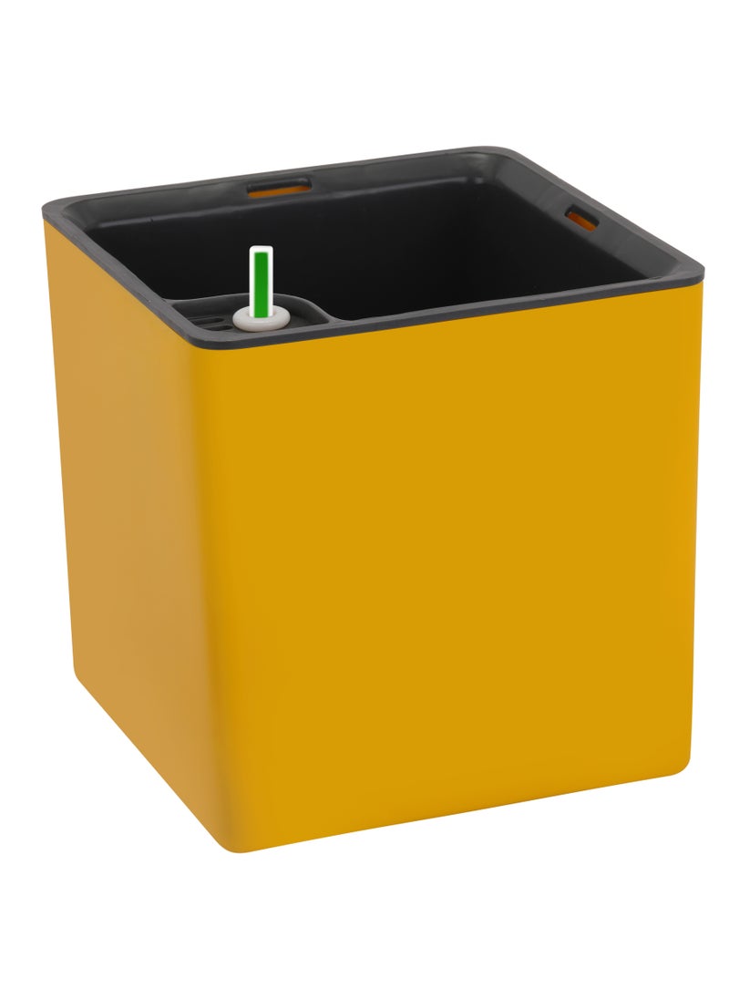 Self Watering Plastic Planter Pot - Yellow Color