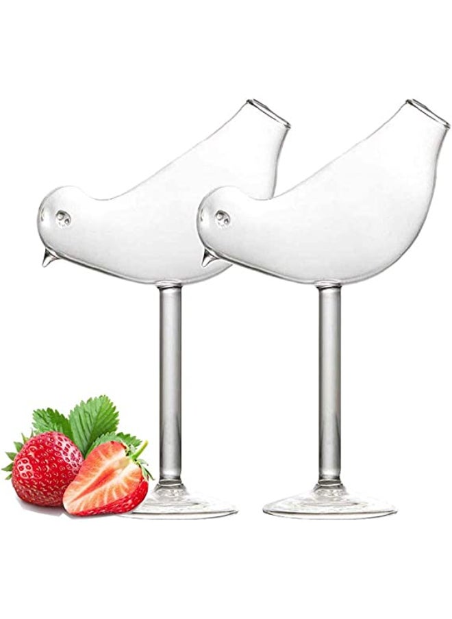 Glasses Bird Shaped Cocktail Wine Glass 5oz 150ml Set of 2 Bird glasses Drinking