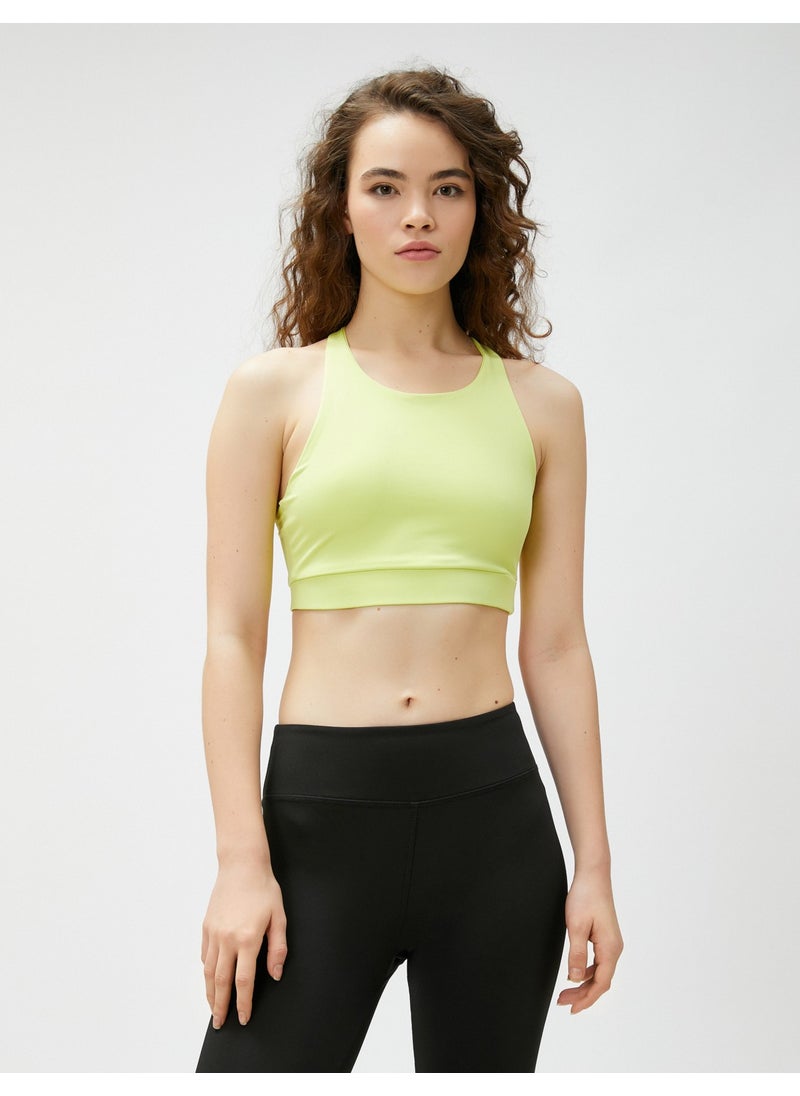 Cross Strap Sports Bra Without Cups Without Wire