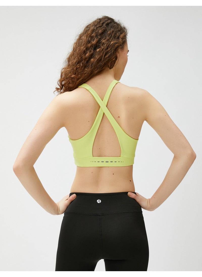 Cross Strap Sports Bra Without Cups Without Wire