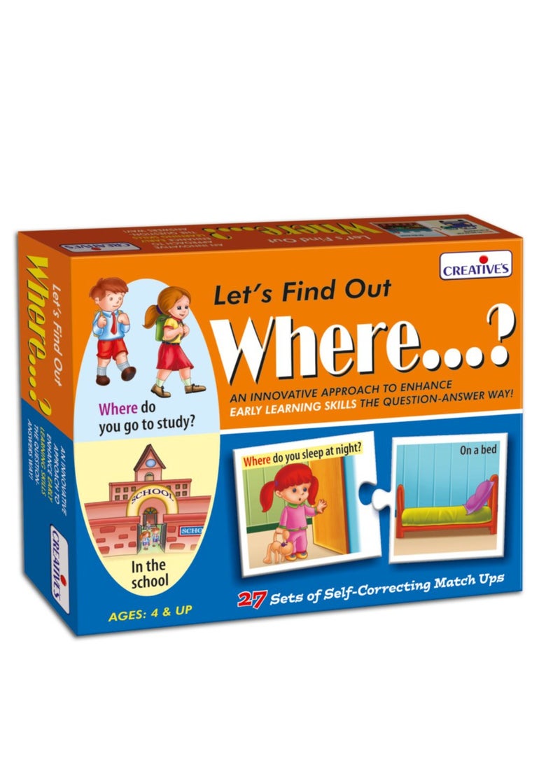 Creative's WH Series | Let's Find Out- Where? | Question - Answer Puzzles Game |Learning Games for Kids | Picture Puzzle Game | Preschool Learning Games | Fun Educational Games for Ages 4 & Up