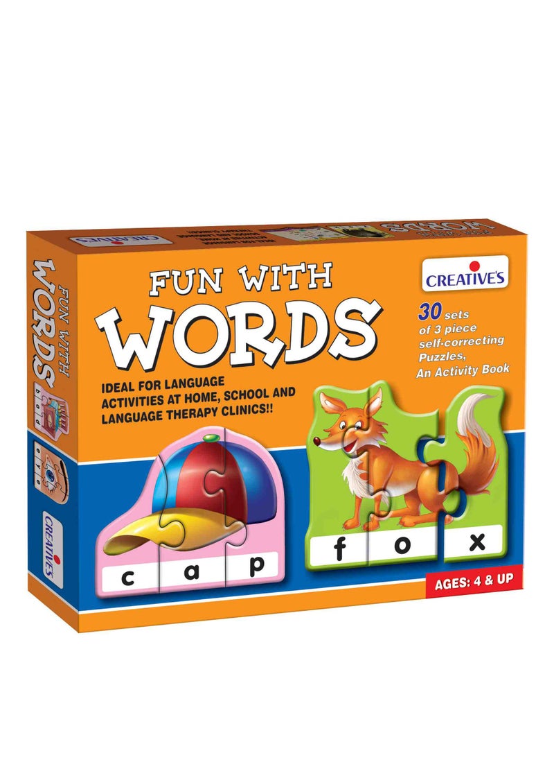 Creative's Fun with Words | 3 Letter Words| Develops Reading & Spelling Skills | Learning Games | Pre-School Games | Home Learning Game | Educational Games | Creative's Pre-School Series |Ages 4 & up