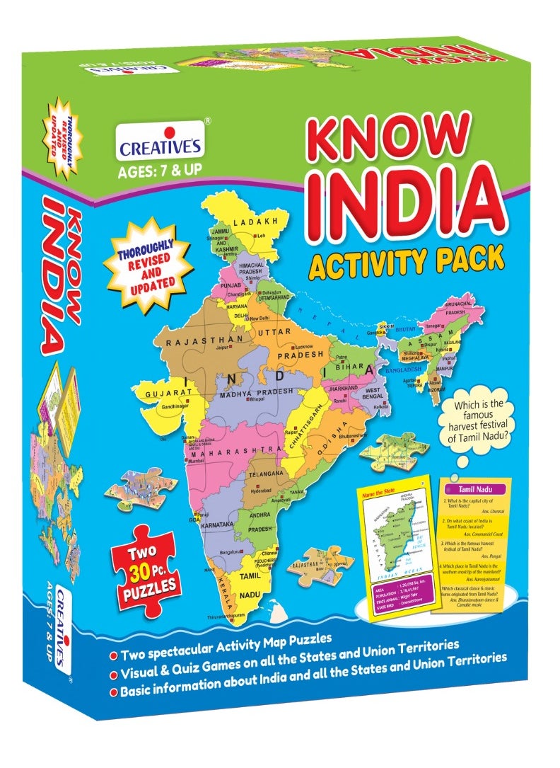 Creative’s Know India | Map Puzzles| Learning & Educational | Jigsaw Puzzles | Learning Games for kids | Educational Puzzle Games | Geography Puzzles for Ages 7 & up