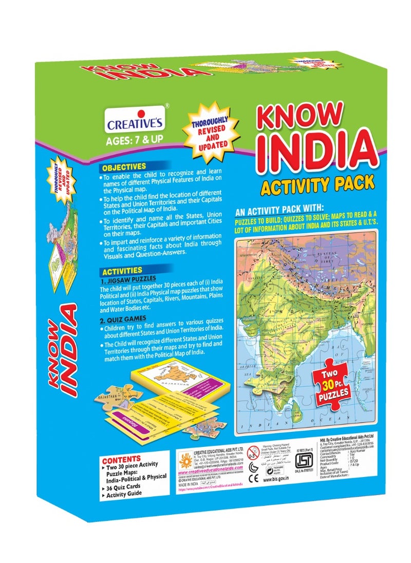 Creative’s Know India | Map Puzzles| Learning & Educational | Jigsaw Puzzles | Learning Games for kids | Educational Puzzle Games | Geography Puzzles for Ages 7 & up