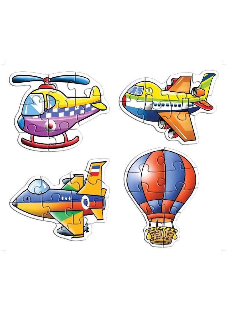 Creative's 8 Pieces Puzzle | Educational Jigsaw | Fun With Learning Toy Game | Air Transport 8 Piece Puzzles | Knowledge Of Air Transport (Fighter Plane, Hot Air Balloon , Helicopter & Airplane) Game For Kids 3 & Up