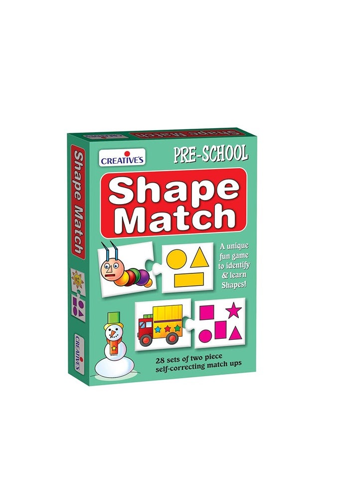 Creative’s Shape Match| Fun Game to Identify & Learn Shapes Puzzles| Eye-Hand Coordination Puzzles for kids| Memory Skill Jigsaw Puzzles|Pre-School Activity Puzzles|Problem Solving Puzzles|Ages 4 & Up