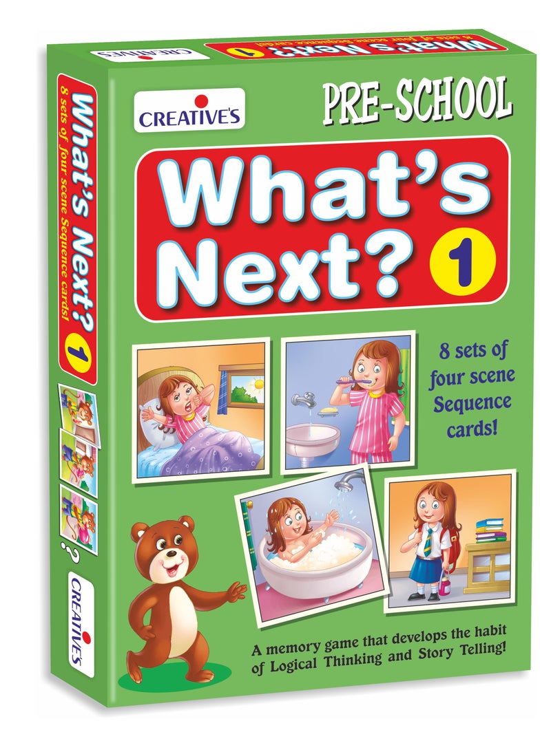 Creative's What's Next -1| A Memory Game to Develop Logical Thinking & Story Telling | Sequence Cards| Pre-School Games | Learning & Educational | What's Next Series for Ages 4 & Up