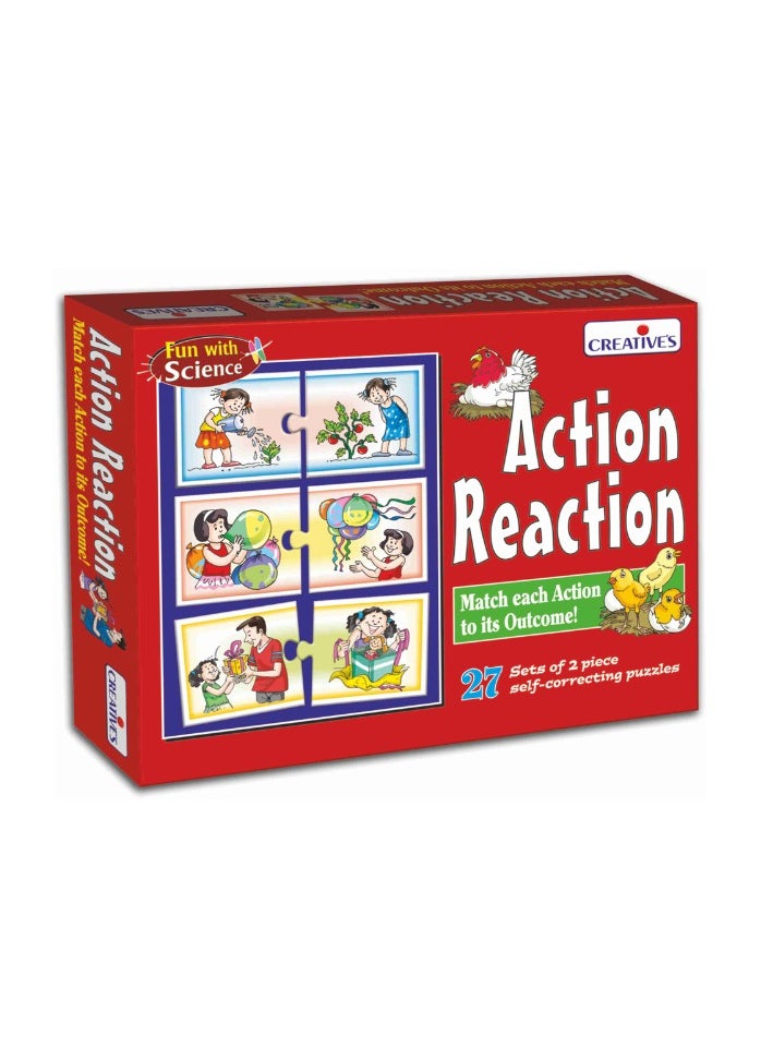 Creative's Action Reaction | Fun with Science | Match Each Action to its Outcome | Basic Science Concepts | Action/Cause and Result/Reaction | Learning & Educational |Science Games | Ages 4 & up