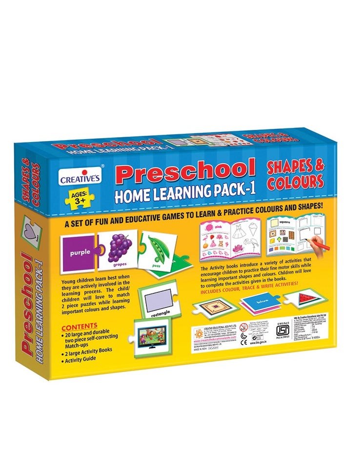 Creative's Pre-School Home Learning Pack- 1 | Early Learning Pack | Board Books & Activity Cards | Home/School Learning Pack | Reading | Matching Card Games | for Ages 3 & Up