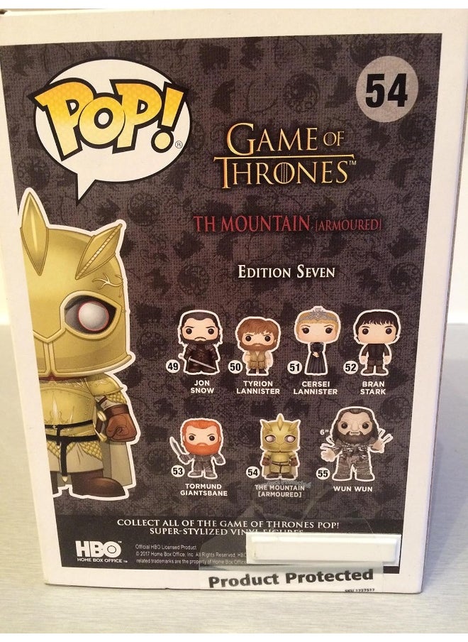 SDCC 2017 Exclusive Game of Thrones The Mountain Armoured POP Vinyl Figure