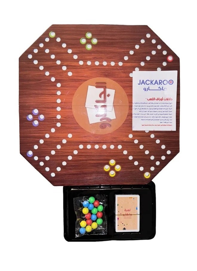 Jackaroo Board Game,Folding Board Game for 4 Players